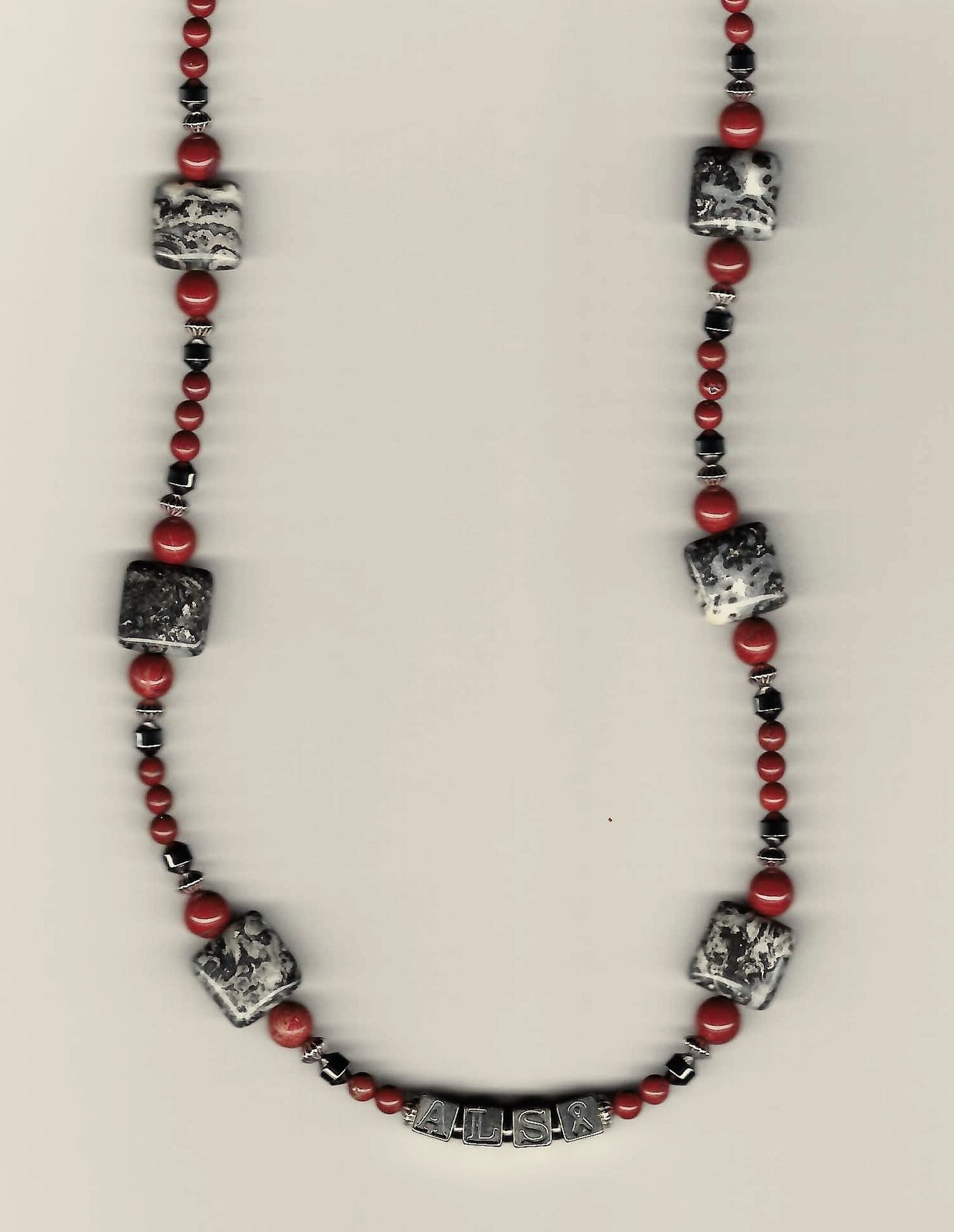 ALS Awareness Necklace in Red Jasper (N12)