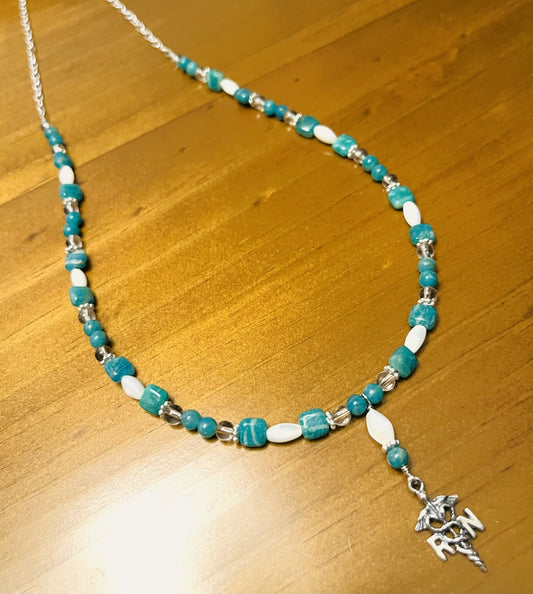 Russian Amazonite with RN Charm (N42)